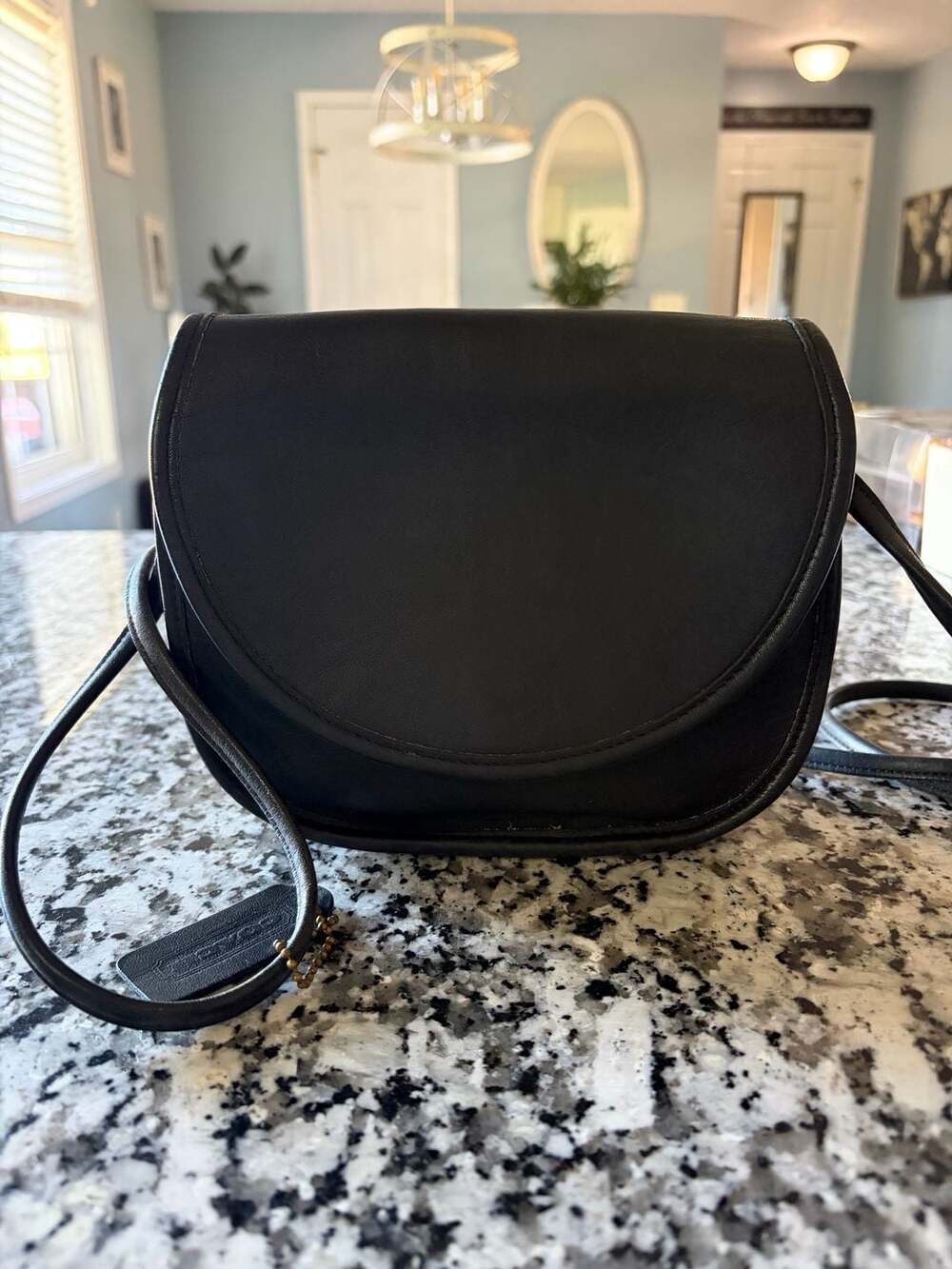 Coach Casey Leather Black Crossbody Bag Style 9923